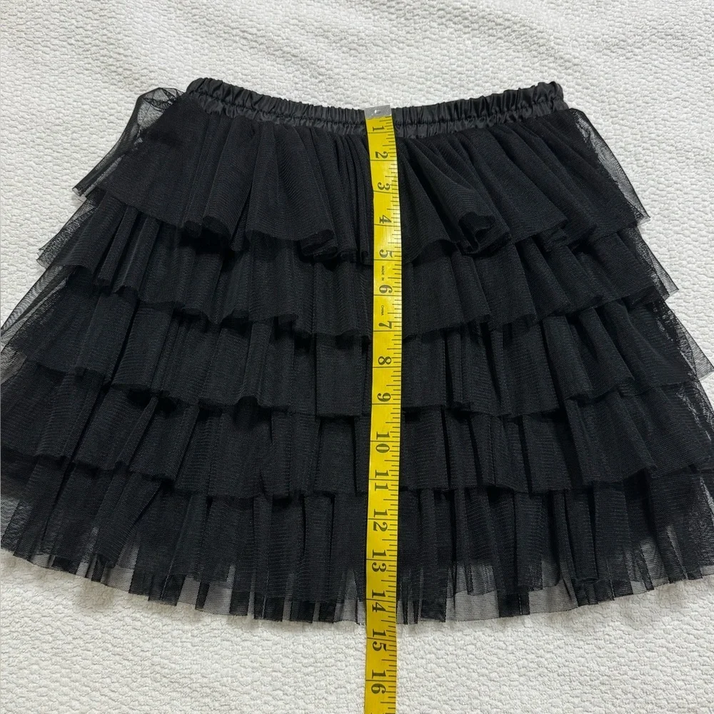 Zara Girls Casual Collection Size 13/14 Black Layered Tulle Skirt